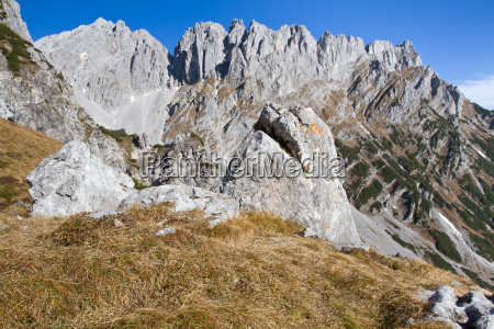 Bergwandern im Zahmen Kaiser Tirol Österreich Lizenzfreies Bild