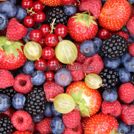 Beeren Fr Chte Beere Frucht Erdbeeren Himbeeren Lizenzfreies Foto