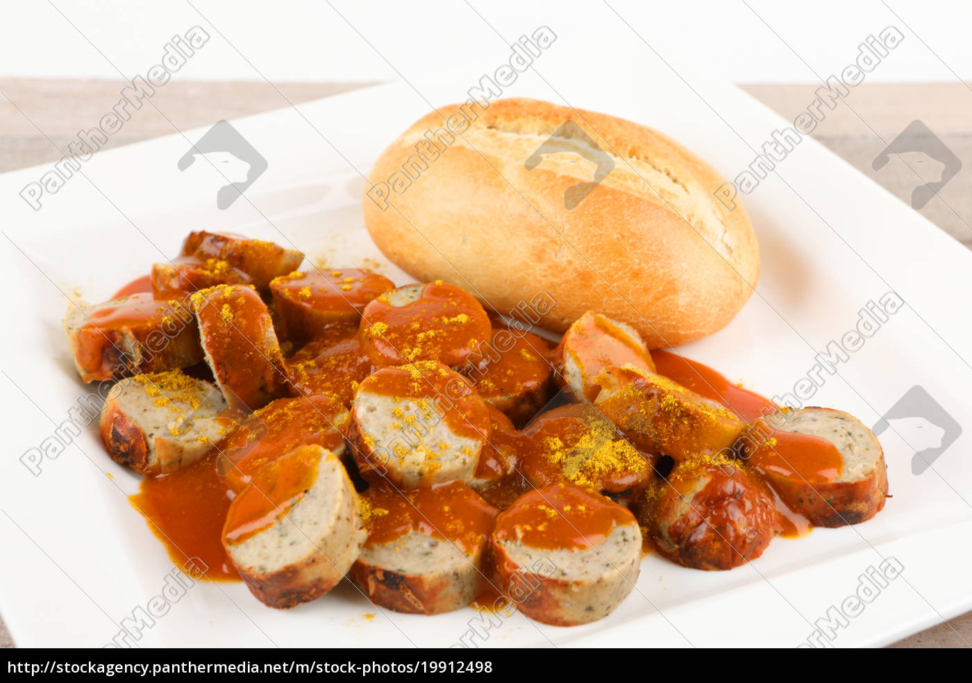 Currywurst Mit Br Tchen Stock Photo Bildagentur