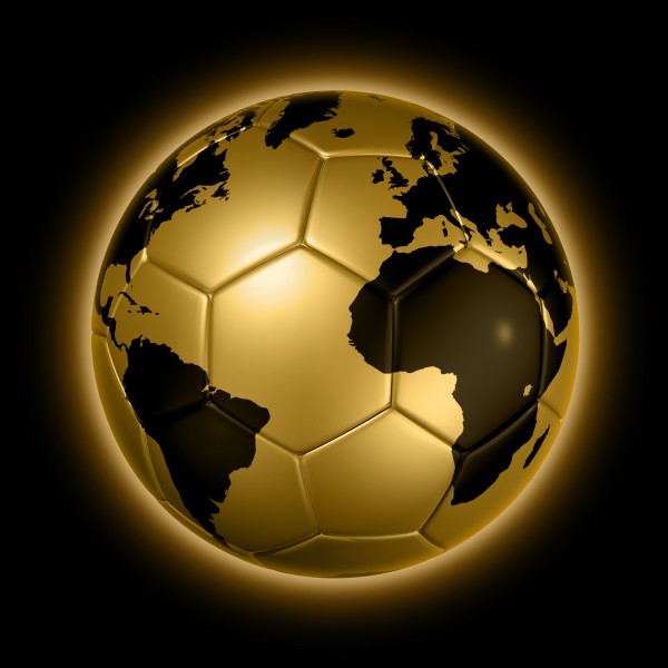 gold fussball fussball ball weltkugel