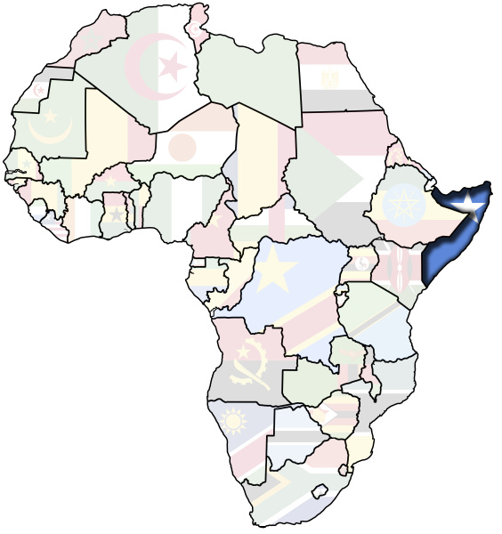 somalia auf afrika karte