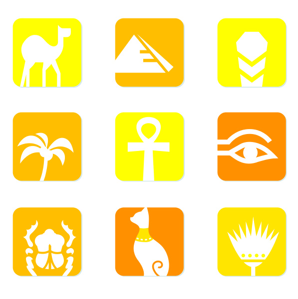 aegypten icons und design elemente auf