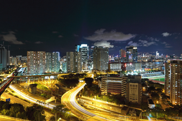 hongkong innenstadt in der nacht