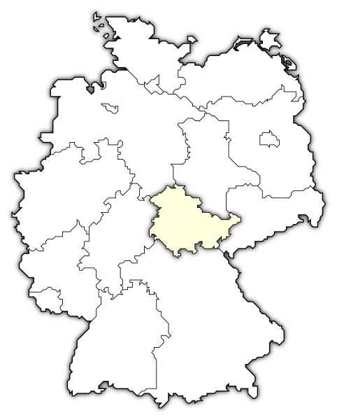 Map Of Germany Thuringia Highlighted Stock Photo 5493154   ~map Of Germany  Thuringia Highlighted 05493154 Detail 