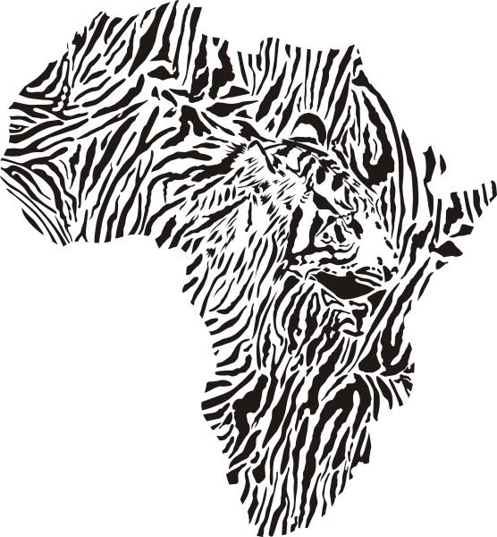 symbol afrika in tiger tarnung