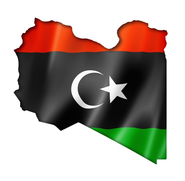 karte der libyschen flagge