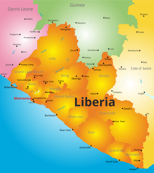 farbkarte des liberia landes