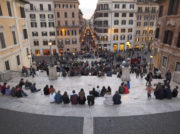 italien rom menschen an der piazza
