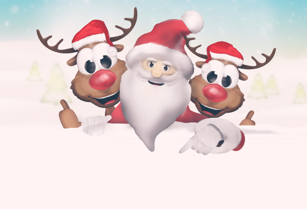 christmas santa claus reindeer