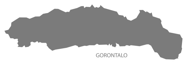gorontalo indonesien karte grau