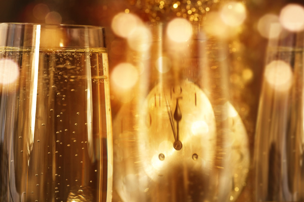 new year background with champagne