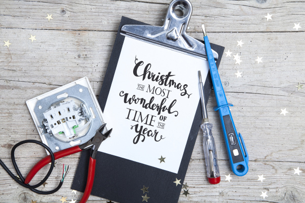 creative christmas card for an electrican