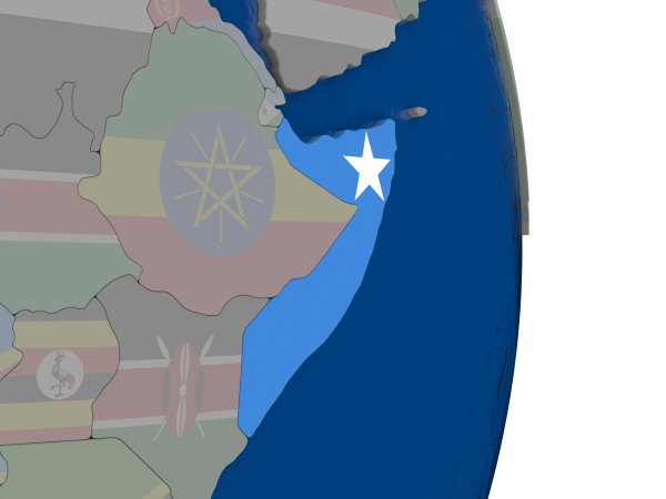 somalia mit seiner flagge