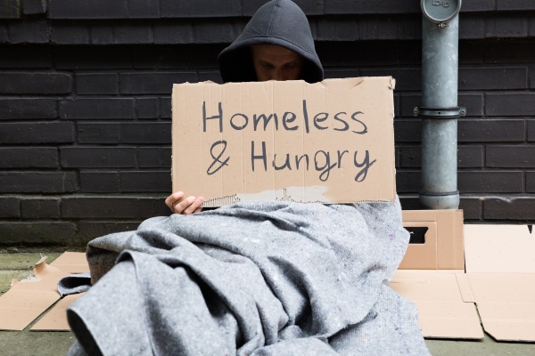 obdachlose und hungry man