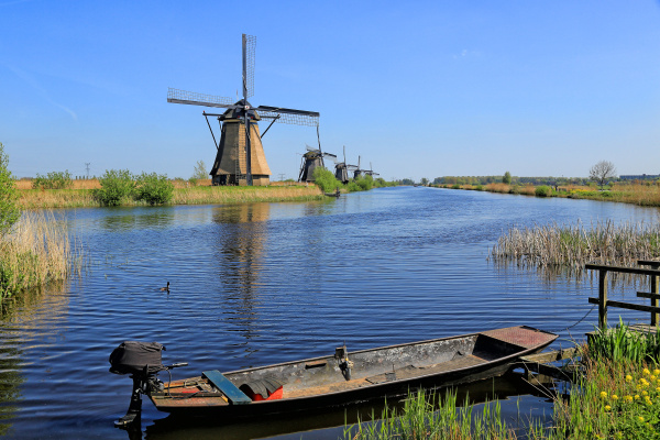 windmuehle in kinderdijk unesco welterbestaette sued