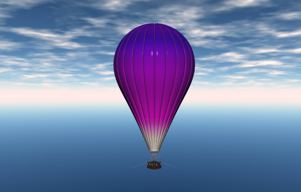 heiluftballon, mit, transportkorb, am, himmel - 24470030