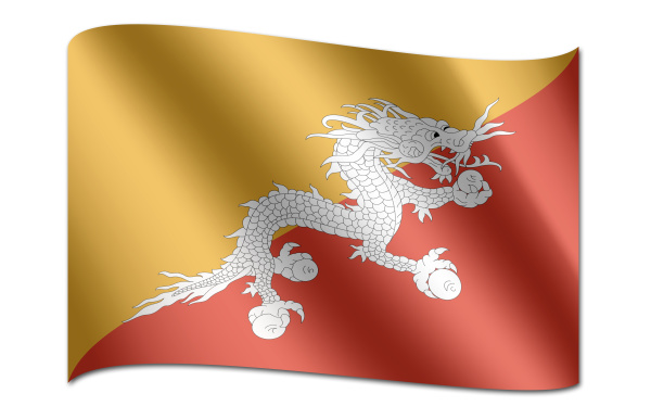 flagge von bhutan