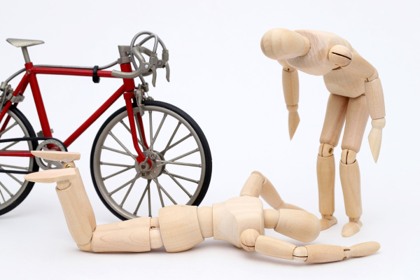 fahrrad und personenunfall unfall auf der