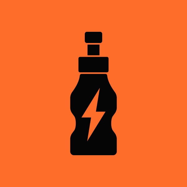 energy drinks flasche symbol orange