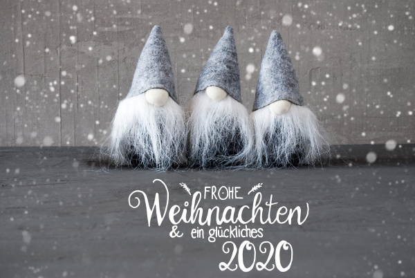 weihnachtsmann beton hintergrund schneeflocken glueckliches 2020