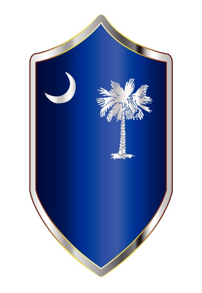 south carolina state flag auf einem