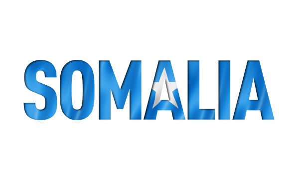 somalische flagge textschriftart