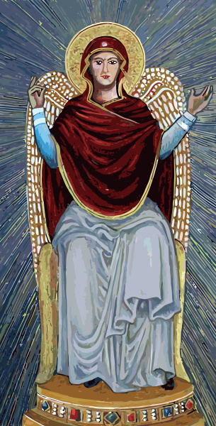 heilige mary nazareth orthodoxe illustration kirche