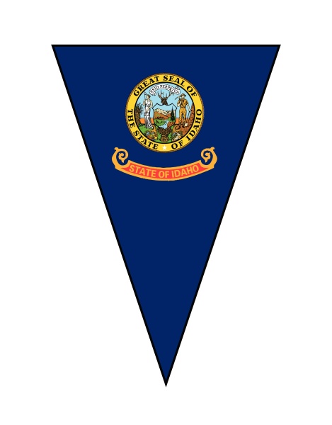 idaho state flag als bunting triangle