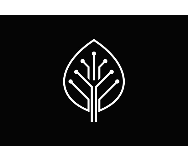 creative leaf technology logo design template