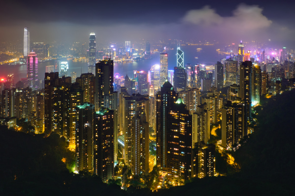 hong kong wolkenkratzer skyline stadtbild ansicht