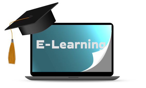 e learning ausbildung mit laptop computer
