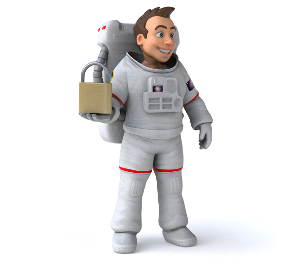 spass astronaut 3d illustration