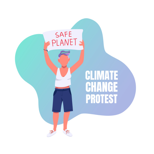 klimawandel protest social media post mockup