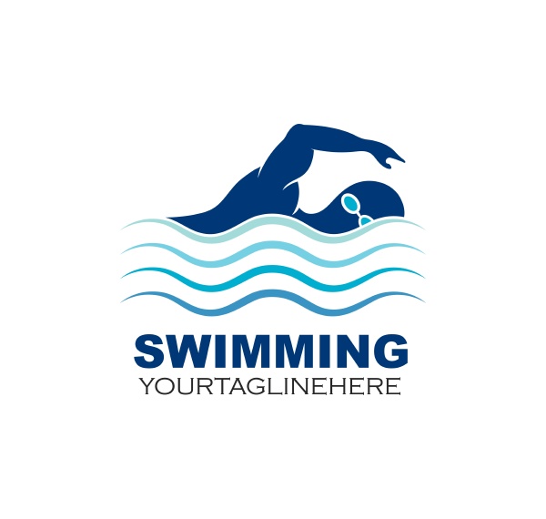 schwimmsymbol logo vektor illustration design