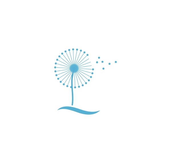 loewenzahnblume logo symbol vektor