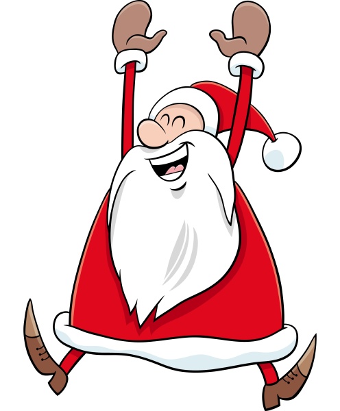 cartoon gluecklich weihnachtsmann charakter auf weihnachten