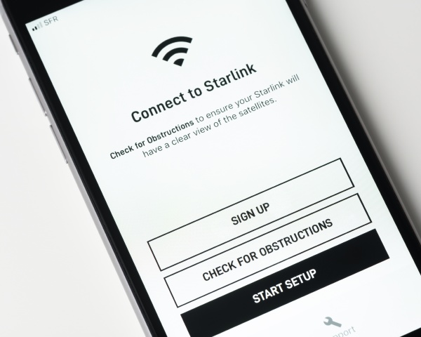 starlink app auf apple iphone bildschirm