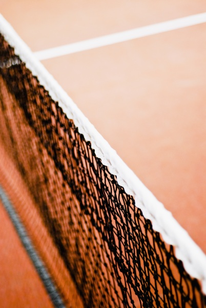 close up eines tennisnetzes