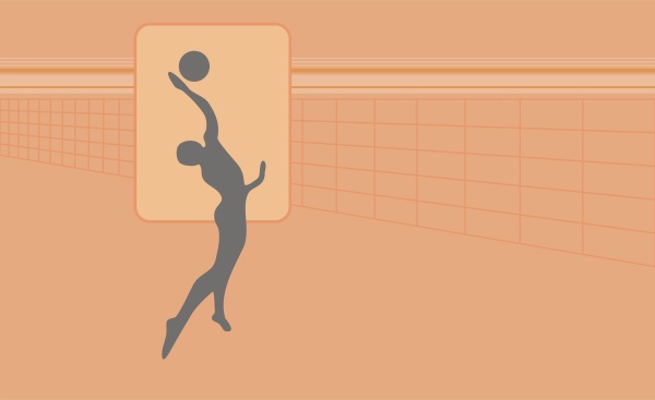person die volleyball spielt