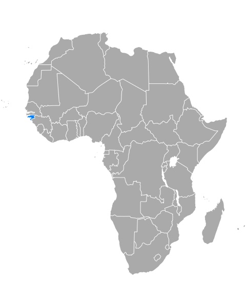 karte von guinea bissau in afrika