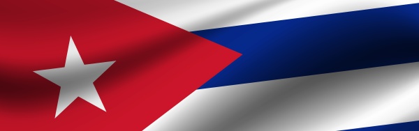 banner mit der flagge von kuba