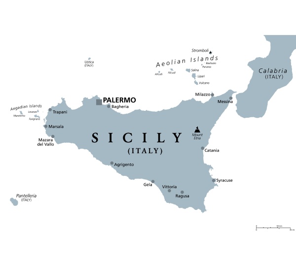 sizilien autonome region italiens graue politische