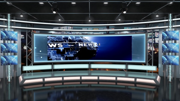 virtuelles tv studio news set 1