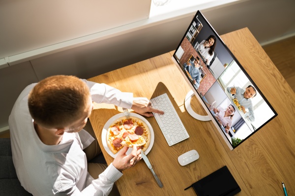 videokonferenz virtuelle lunchpause
