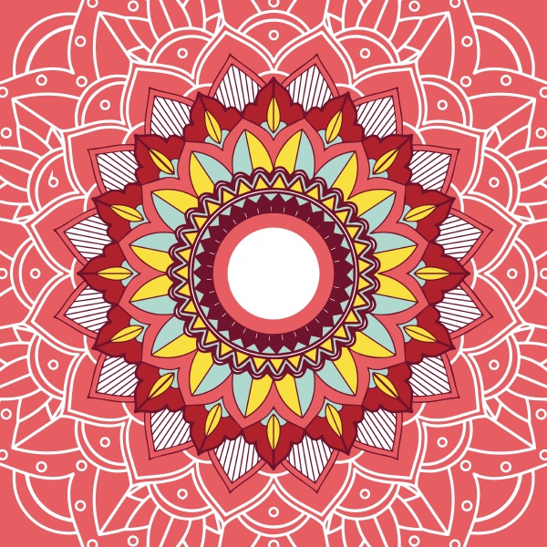 mandala muster auf rotem hintergrund