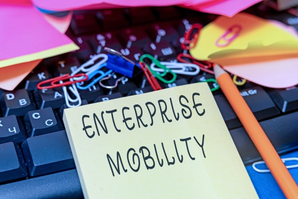textbeschriftung zur darstellung von enterprise mobility