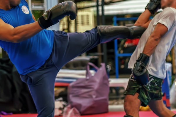 sparring thai boxen