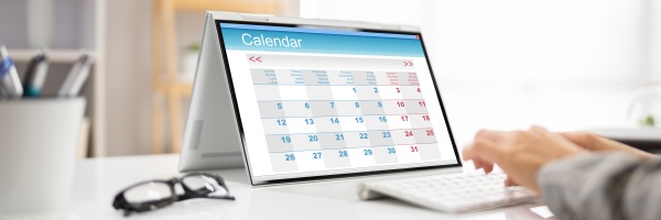 digitaler elektronischer kalender termin