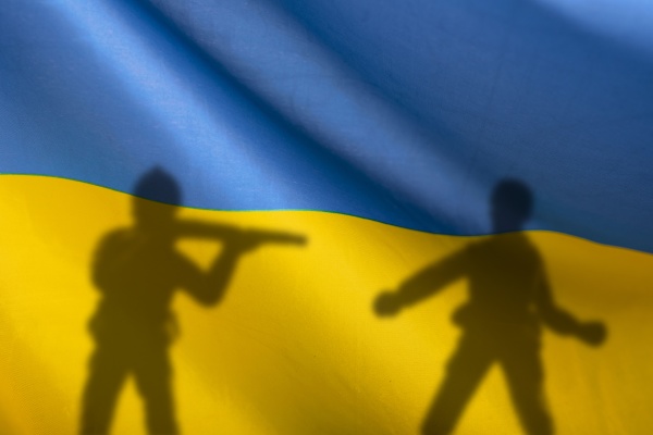 nationalflagge der ukraine stoff textilhintergrund