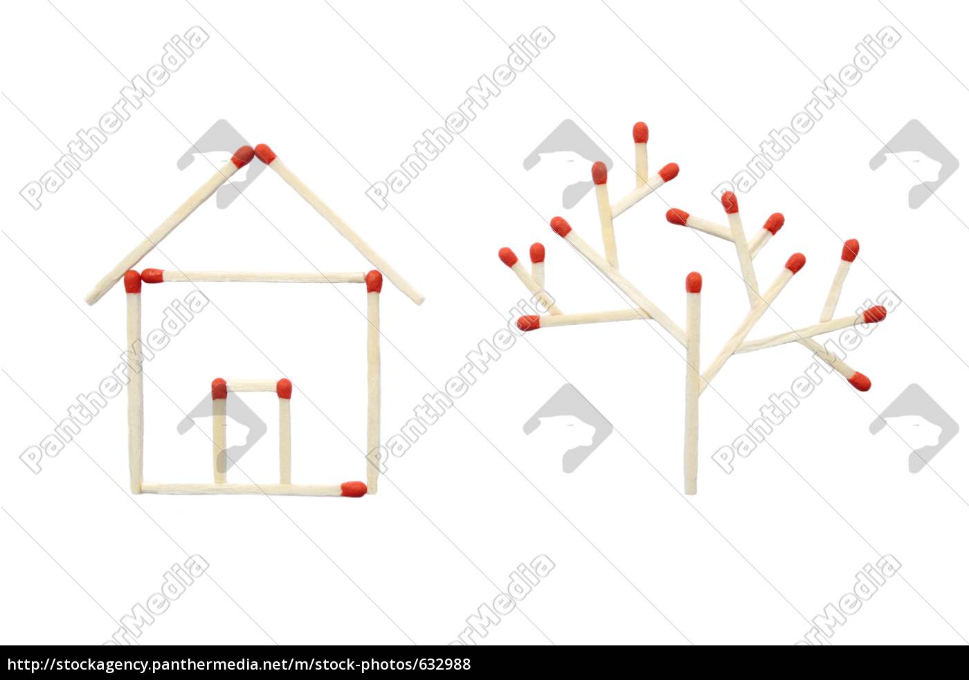 Haus Baum 2 D 2a Lizenzfreies Foto 632988 Bildagentur